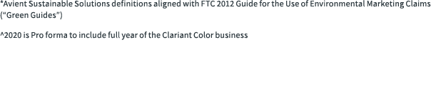 *Avient Sustainable Solutions definitions aligned with FTC 2012 Guide for the Use of Environmental Marketing Claims (...