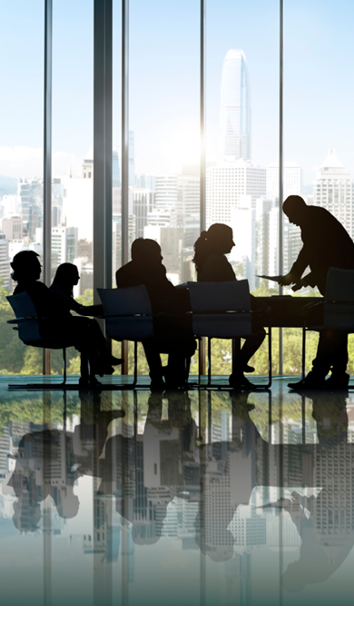 Business People Silhouette Conference Brainstorming Teamwork Connection Concepts